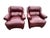 Nice pair of Hancock Moore lounge chairs with 1 matching ottoman. Made with genuine leather and nailhead trim. The 1...
