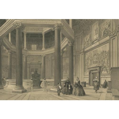 After Bayot, Baptistery of Constantine, Lateran, Rome, 1869, Lithograph For Sale - Image 9 of 11