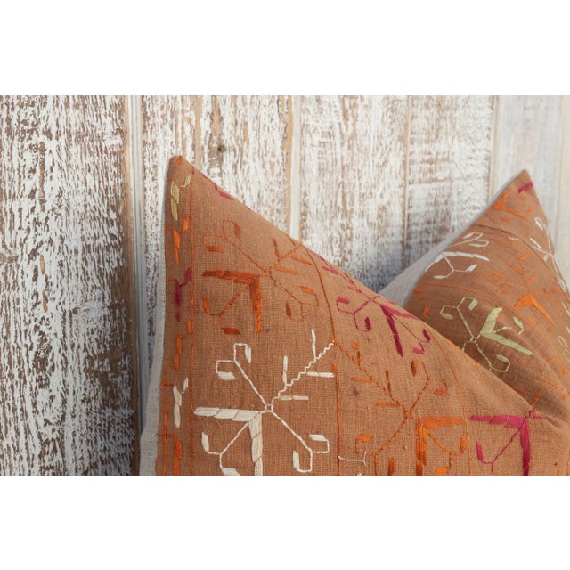 Early 21st Century Sahi Antique Indian Folk Lumbar Pillow For Sale - Image 5 of 10