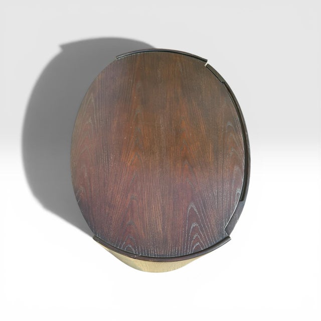 2000 - 2009 Barbara Barry for McGuire Oval Bedside Tables- A Pair For Sale - Image 5 of 12