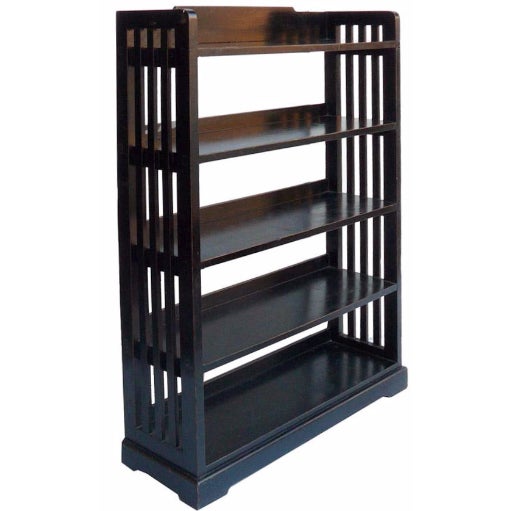 5Shelf Black Lacquer Bookcase Chairish