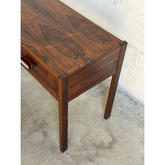 Rosewood Entry Table With Two Drawers Danish Mid-Century Modern 1960s For Sale - Image 9 of 10