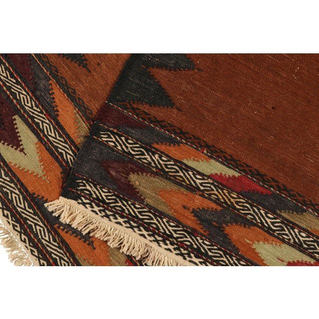 Vintage Afghan Kilim in Rust, With Polychromatic Patterns From Rug & Kilim For Sale In New York - Image 6 of 6