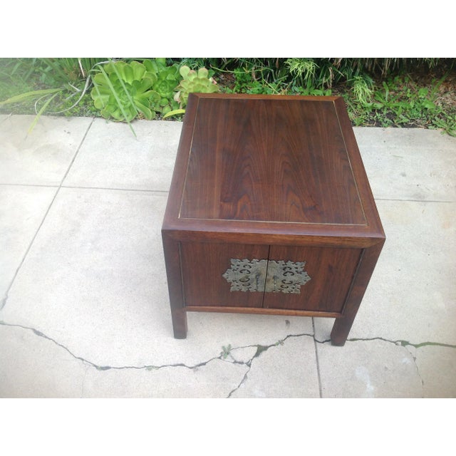 1970s Vintage Walnut End Table Chairish