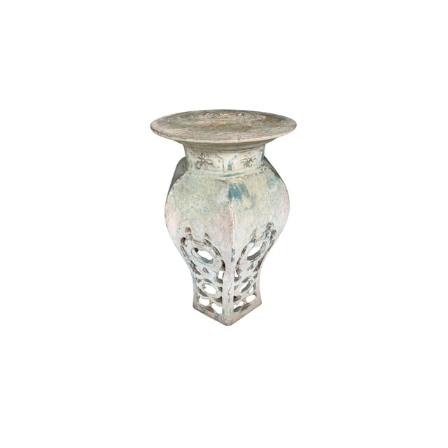 1920s Pair of 1920s Qing Dynasty Terracotta Pedestals For Sale - Image 5 of 5