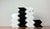 Glass Postmodern Black and White Glass Candleholder by Halskov & Dalsgaard for Holmegaard, Set of 4 For Sale - Image 7 of 18