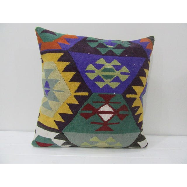 Turkish Kilim Pillow For Sale - Image 4 of 4