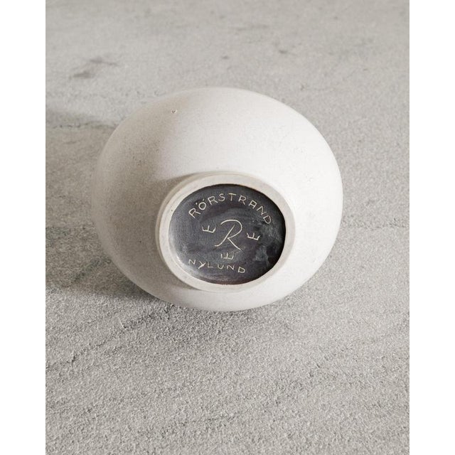 Swedish White Ceramic Pitcher by Gunnar Nylund for Rörstrand, 1950s For Sale - Image 4 of 5