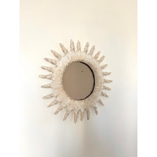 Sole Handmade Ceramic Mirror II by Renzo Maar For Sale - Image 9 of 11