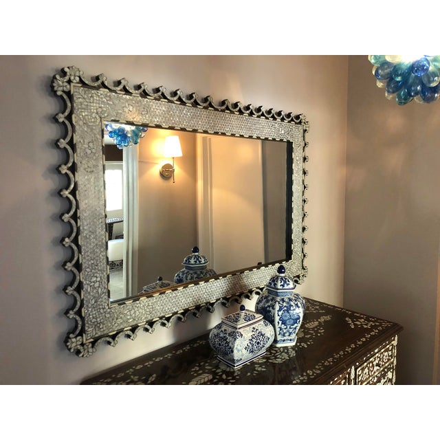 Contemporary Mother Of Pearl Inlay Mirror Chairish