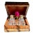 Antique French Leather Book Tantalus Box: Decanters & Shot Glasses For Sale