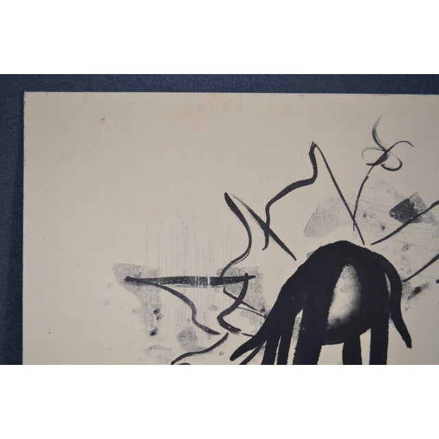 1970s László Mindszenti, Figure, Ink on Paper on Cardboard, 1972 For Sale - Image 5 of 15