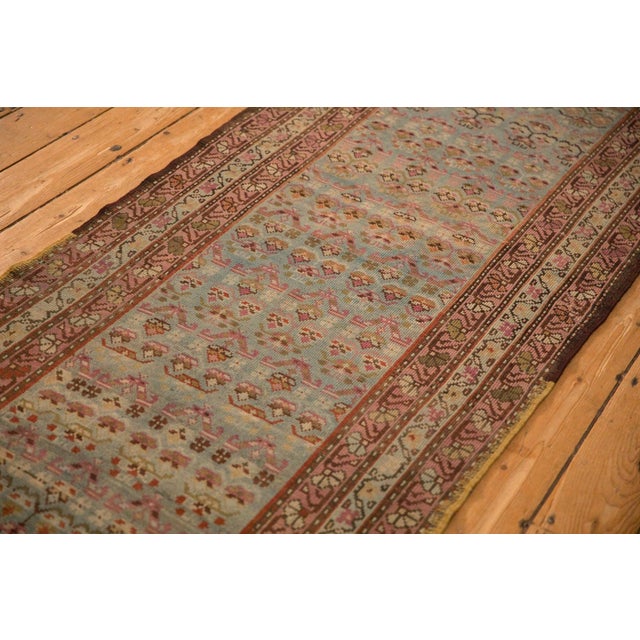 Traditional Vintage Distressed Karabagh Rug Runner - 3'5" x 12'5" For Sale - Image 3 of 12