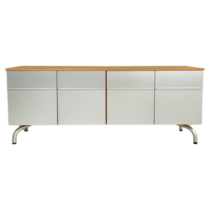 Italian Modern Wood and Metal Sideboard by Vico Magistretti for De Padova, 1980s