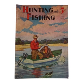 Vintage June 1940 Hunting and Fishing Magazine, Cover Art Gordon Nichols For Sale