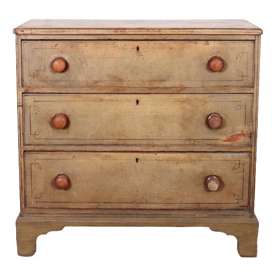 English Painted Chest of Drawers For Sale