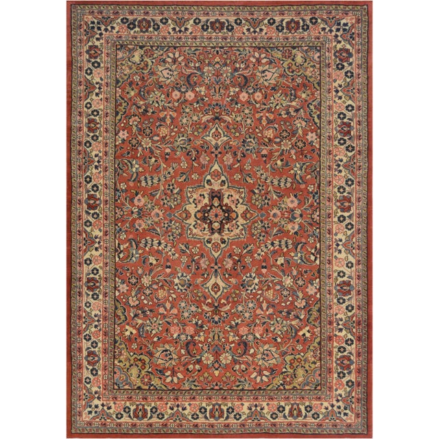 Persian Mansour Original Persian Sarouk Rug For Sale - Image 3 of 3