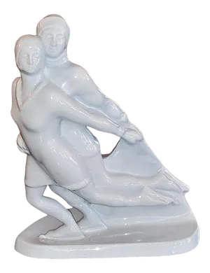 Belgian Art Deco Charles Catteau Bfk Ice Skater Sculpture