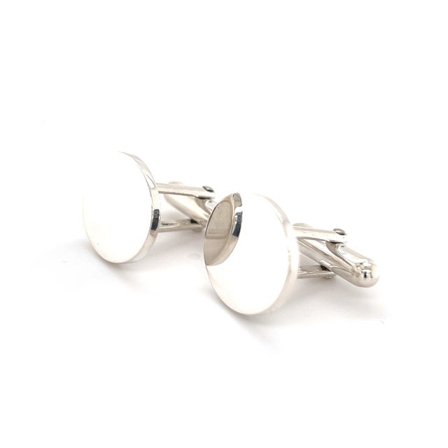 Traditional 1990s Pair of Tiffany & Co Estate Sterling Silver Cufflinks For Sale - Image 3 of 9