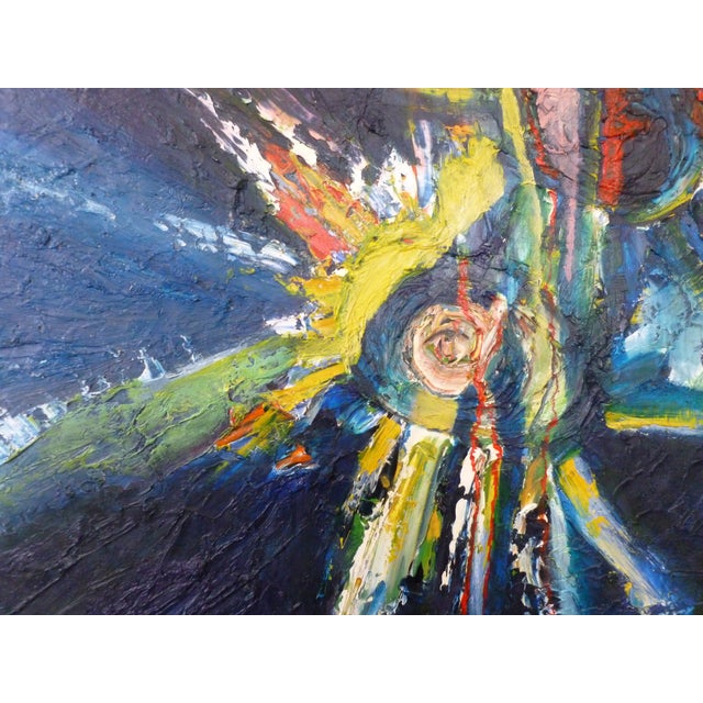 Contemporary "Flora and Fauna" Colorful Expressionistic Oil and Acrylic Painting by Scott Spencer For Sale - Image 3 of 7