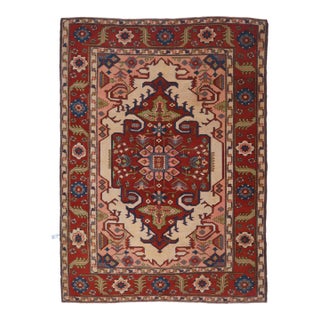 1970s Vintage Milas Handmade Wool Cotton Pink Red Area Rug For Sale