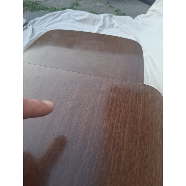 Mid Century Modern Adrian Pearsall Style 2 Tiered Step Side Tables -a Pair For Sale - Image 11 of 11
