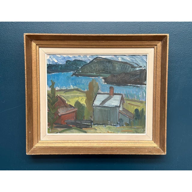 Harald Öman, Dockstafjärden, 1950s, Oil on Panel, Framed For Sale - Image 15 of 18