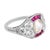 1930s 1930s Art Deco Gia 1.03 Carat Rose Cut Diamond Ruby Platinum Engagement Ring, Size 6.5 For Sale - Image 5 of 7