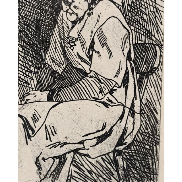 Félicien Rops, Woman from the Gâtinais, 19th Century, Engraving For Sale - Image 6 of 15