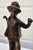 Vintage Solid Bronze Boy Sculpture Statue Marble Base 12” H For Sale In Philadelphia - Image 6 of 13