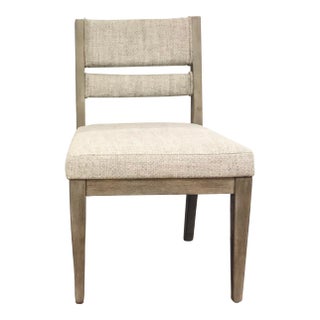 Organic Modern Gray Tweed Dining Chair For Sale