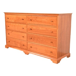Harden Furniture Arts and Crafts Shaker Solid Cherry Wood Eight-Drawer Dresser For Sale