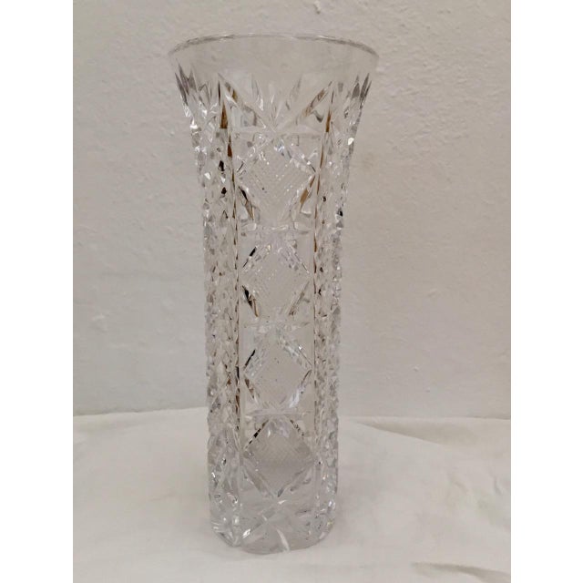 Mid 20th Century Vintage Cut West German Crystal Vase Chairish