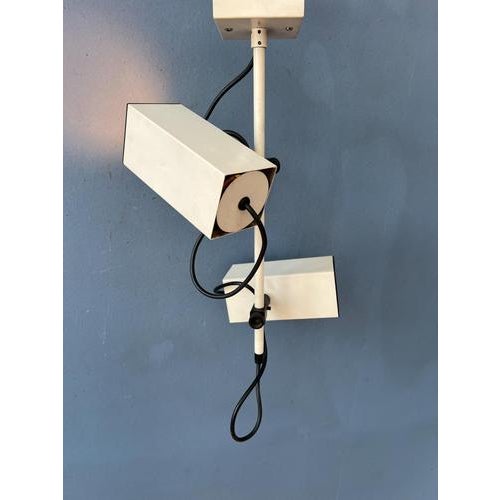 Vintage Beige Downrod Ceiling Lamp from Philips For Sale - Image 3 of 13