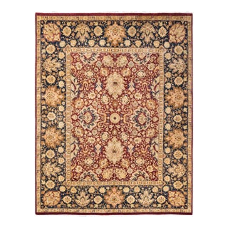 Mogul, One-of-a-Kind Hand-Knotted Area Rug in Red, 8' 1" x 10' 2" For Sale