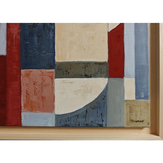 Paint Tangence, Contemporary Geometric Abstract Painting Framed by Sophie Dumont For Sale - Image 7 of 9