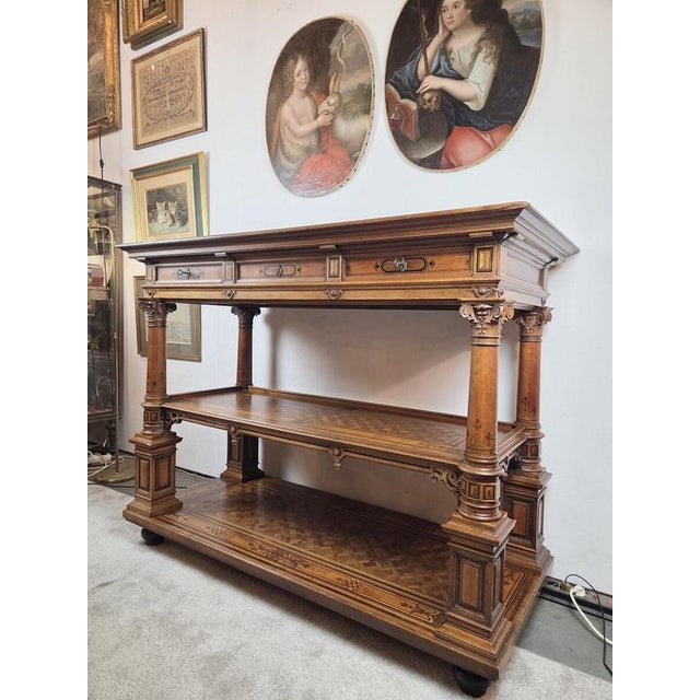 19th Century Neo-Renaissance Three-Tiered Sideboard For Sale - Image 14 of 16