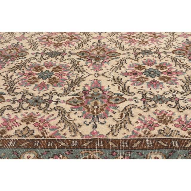 Mid 20th Century Vintage Turkish Sivas Rug, 05'08 X 10'00 For Sale - Image 5 of 10