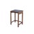 Vintage Oriental Simple Geometric Apron Rectangular Brown Side Table For Sale - Image 4 of 7