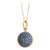Syna Yellow Gold Charm Pendant with Blue Sapphires For Sale