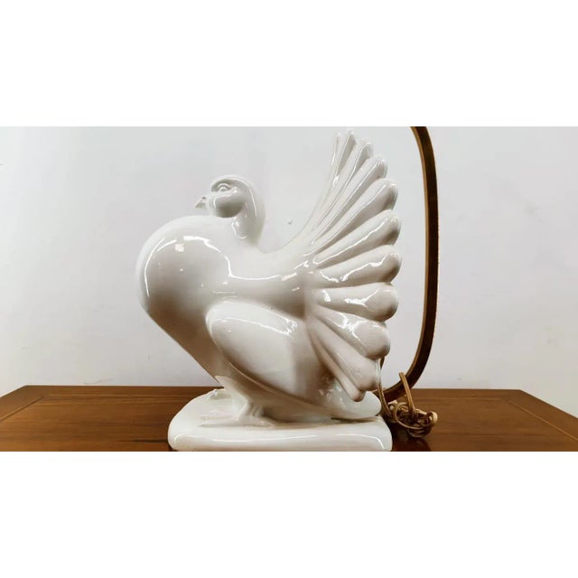 Gold Ceramic White Dove For Sale - Image 8 of 15