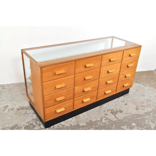 Vintage Shop Display Cabinet in Oak and Beech, 1930s For Sale - Image 6 of 18