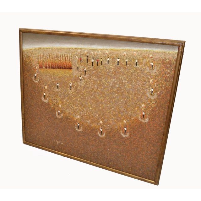 Eduardo Esquivel Solario (Solarium) Acrylic Paint Framed Wall Art 2005 Signed For Sale - Image 9 of 13