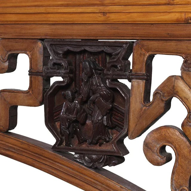 Chinese Marriage Bedframe in Carved Fascia For Sale - Image 4 of 8