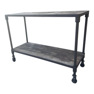 Restoration Hardware Dutch Industrial Console Table For Sale