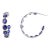 18k Gold Oval 9.07ct Blue Sapphire Modern Bezel Hoop Earrings- 2 Pieces For Sale