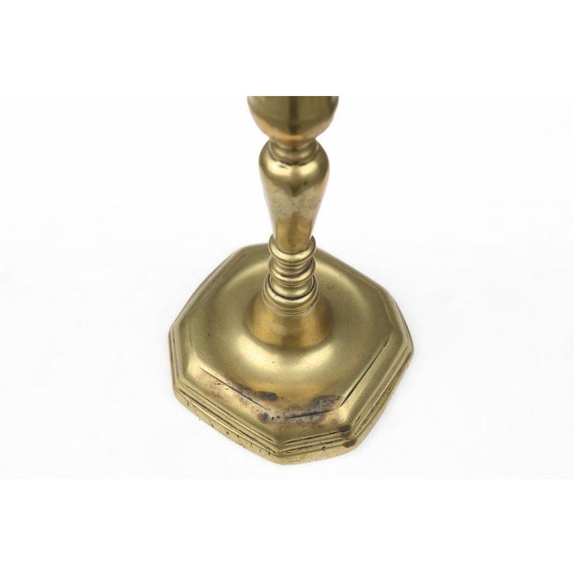 Antique French Candlestick in Bronze, 16th Century For Sale - Image 6 of 9