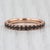 Modern 0.85ctw Black Diamond Eternity Band 18k Rose Gold Stackable Wedding Ring Sz 5.5 For Sale - Image 3 of 8