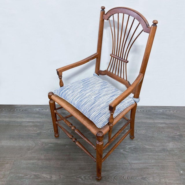 Ethan Allen Wheat Back Dining Chairs Set of 8 Chairish