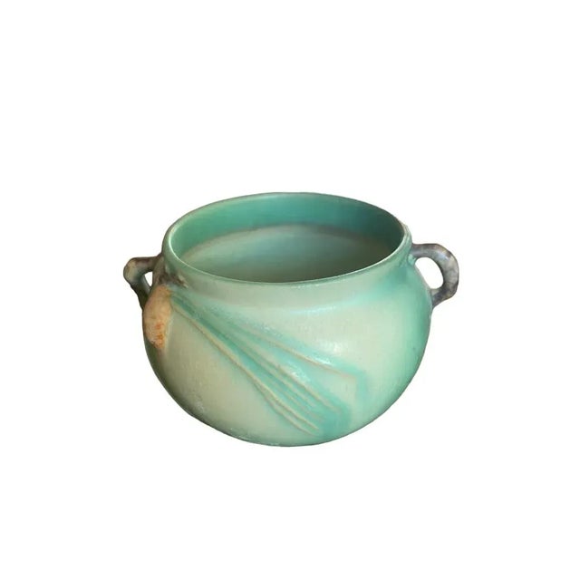 4" Jardiniere Pinecone Green by Roseville #69. Excellent condition